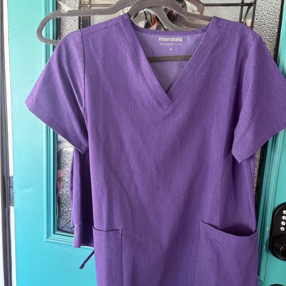 Mandala Women's Purple Scrub Set